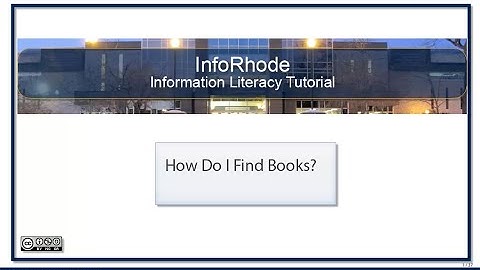How Do I Find Books?