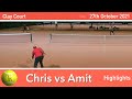 Tennis highlights  chris vs amit 27th october 2021