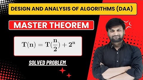 Master theorem|Solving Recurrence Relation T(n)=T(n/2)+n^2 |Design and Analysis of Algorithms