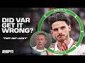 West Ham Vs Arsenal REACTION Did VAR Make A Mistake ESPN FC 
