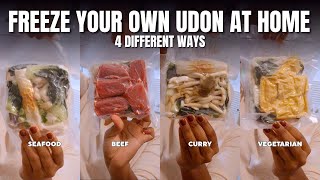 Freezing 4 Different Types of Udon for Meal Prep