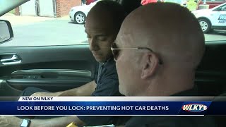 Firefighters sit in hot car to demonstrate dangers of leaving pets, children in sweltering temps
