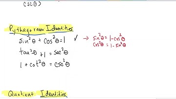 Section  1.4 Trig Definitions and Identities