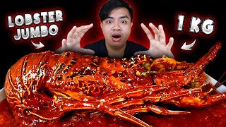MUKBANG 1 KG LOBSTER JUMBO   SEAFOOD SAUS PADANG | ASMR SEAFOOD