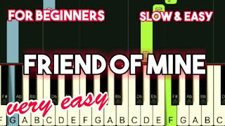 ODETTE QUESADA - FRIEND OF MINE | SLOW & EASY PIANO TUTORIAL