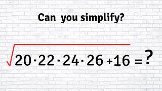 Nice Square Root Math Simplification | Calculator Not Allowed | Can you solve |