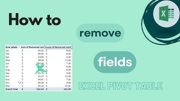 Excel Pivot Table: How to Remove Fields