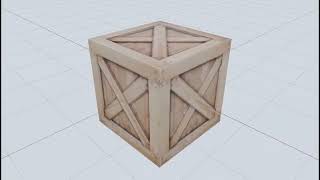 PS1 Style Wooden Crate 01 Asset Showcase