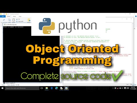 Python Object Oriented Programming. Number converts to minutes and hours. Complete Source Code.