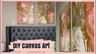 DIY Canvas Wall Art | #FluidArt
