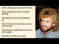 Keith Whitley - Don't Close Your Eyes with Lyrics