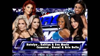 Wwe Smackdown - Eva Marie , Kaitlyn And Natalya Vs. Brie Bella And Funkas Video Description