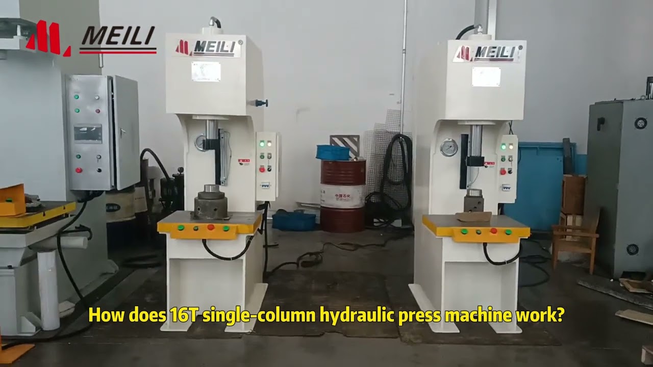 How does 16T single-column hydraulic press machine work