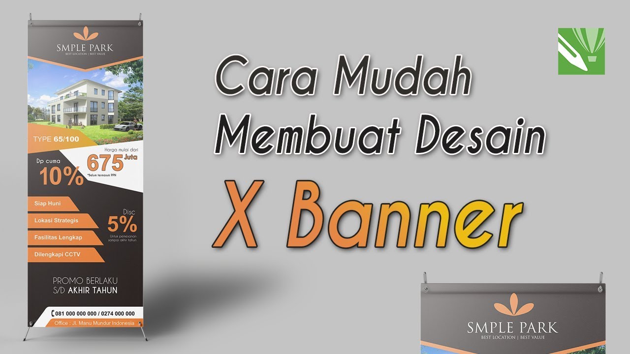 Cara mudah membuat desain  x banner  dengan CorelDRAW 