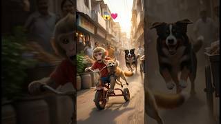 👉 जब दोस्ती जान बचा ले ❤️ | Monkey & Fox Story#emotionalstory #3dcartoon #shortvideo