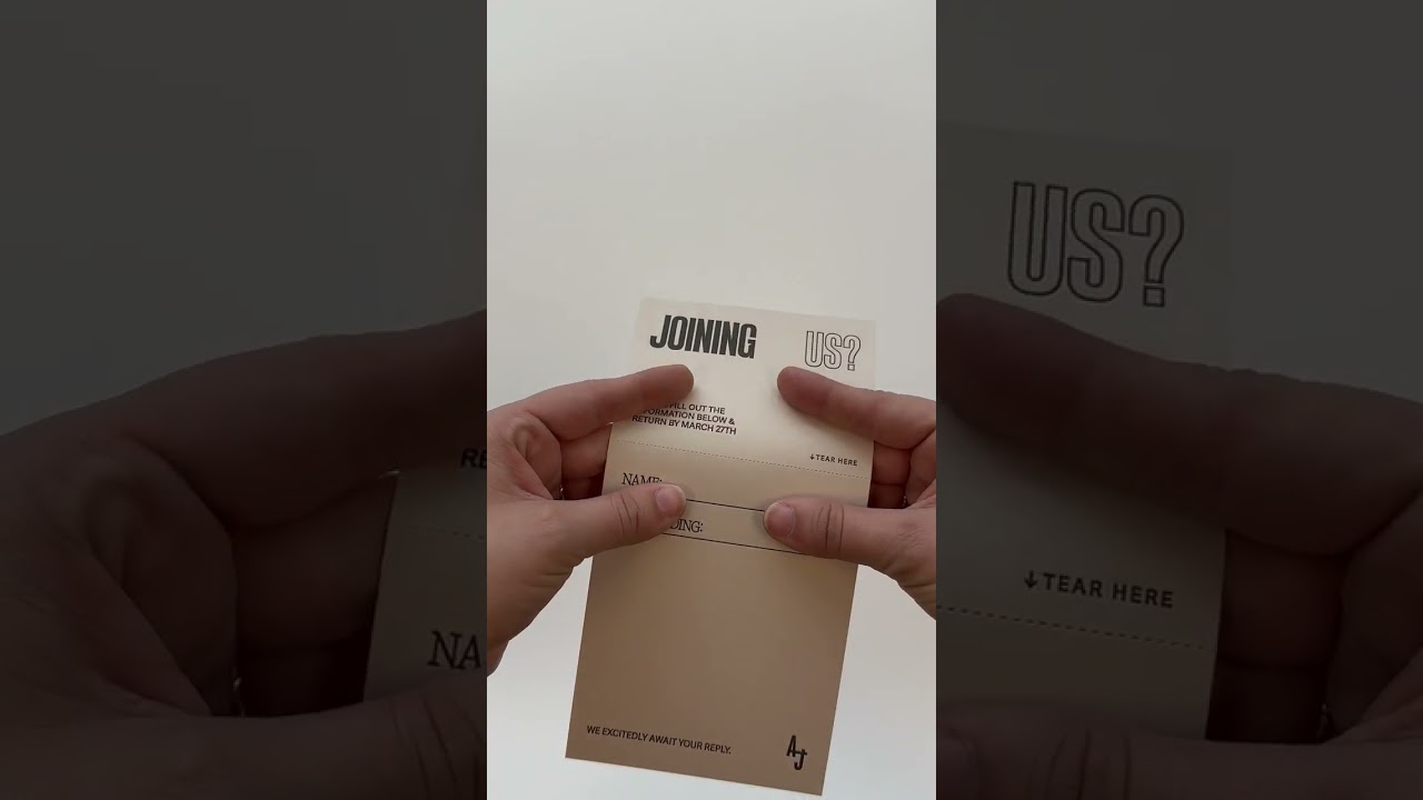 Printing Perforated RSVPs | ASMR 