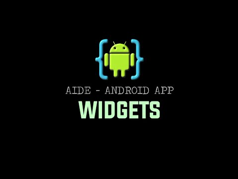 AIDE Tutorial - Android App (Widgets)