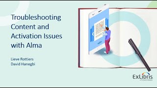 Cdi  Troubleshooting Content And Activation Issues With Alma