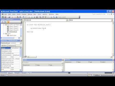 How to Create a Splash Screen in Excel