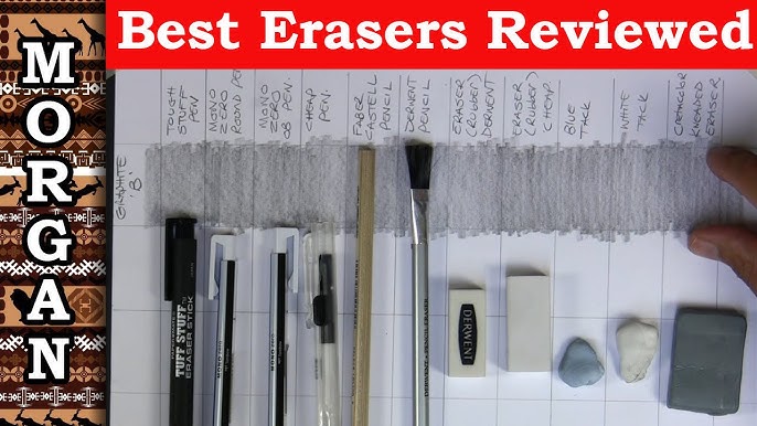 Pasler Eraser Pencils 7802 Perfection Eraser Drawing Pencil with Brush and A Sharpener Perfect for Sketches and Coloured illustrations(4-pcak), White