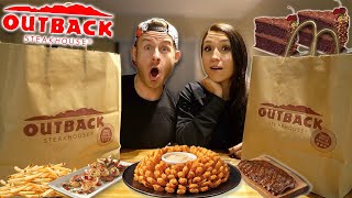 WE ATE EVERYTHING WE WANTED AT OUTBACK STEAKHOUSE! (MUKBANG)