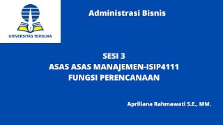 Sesi 3 Asas Asas Manajemen