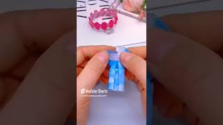 DIY Paper Bracelet 🌼 #papercrafting #paper #origami #bracelet #friendshipday #friendshipbracelets