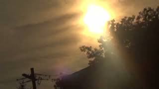 Sun set west 8/14/2026 7pm it's all chem trails no clouds 
