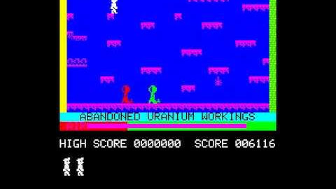 Manic Miner game-play video for the Oric-1 and Atmos Computers