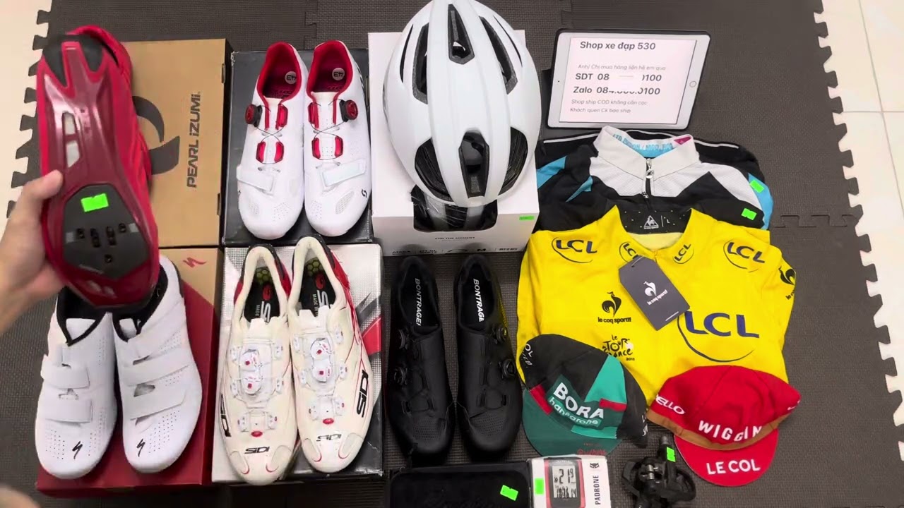 Phụ kiện xe đạp, giày Sidi , Specialized, Bontrager, mũ HJC , Áo , Kính 0848660100