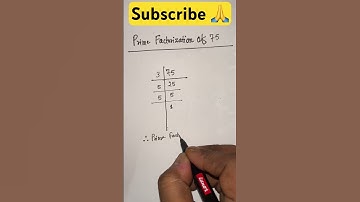 Prime Factorization of 75 #maths #factorisation #math #shorts #youtubeshorts #viralshorts