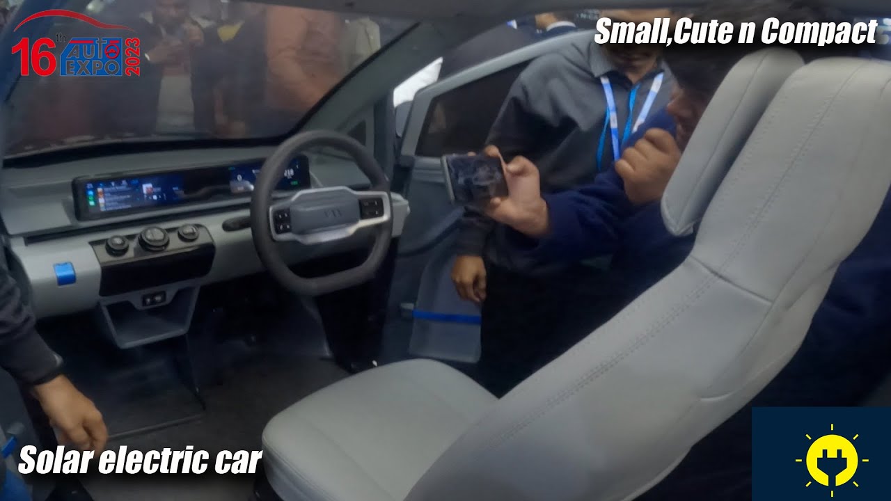 This car has only 3 three seats 😱 | Eva Solar Power Electric car | Fuel costs 0rs/-