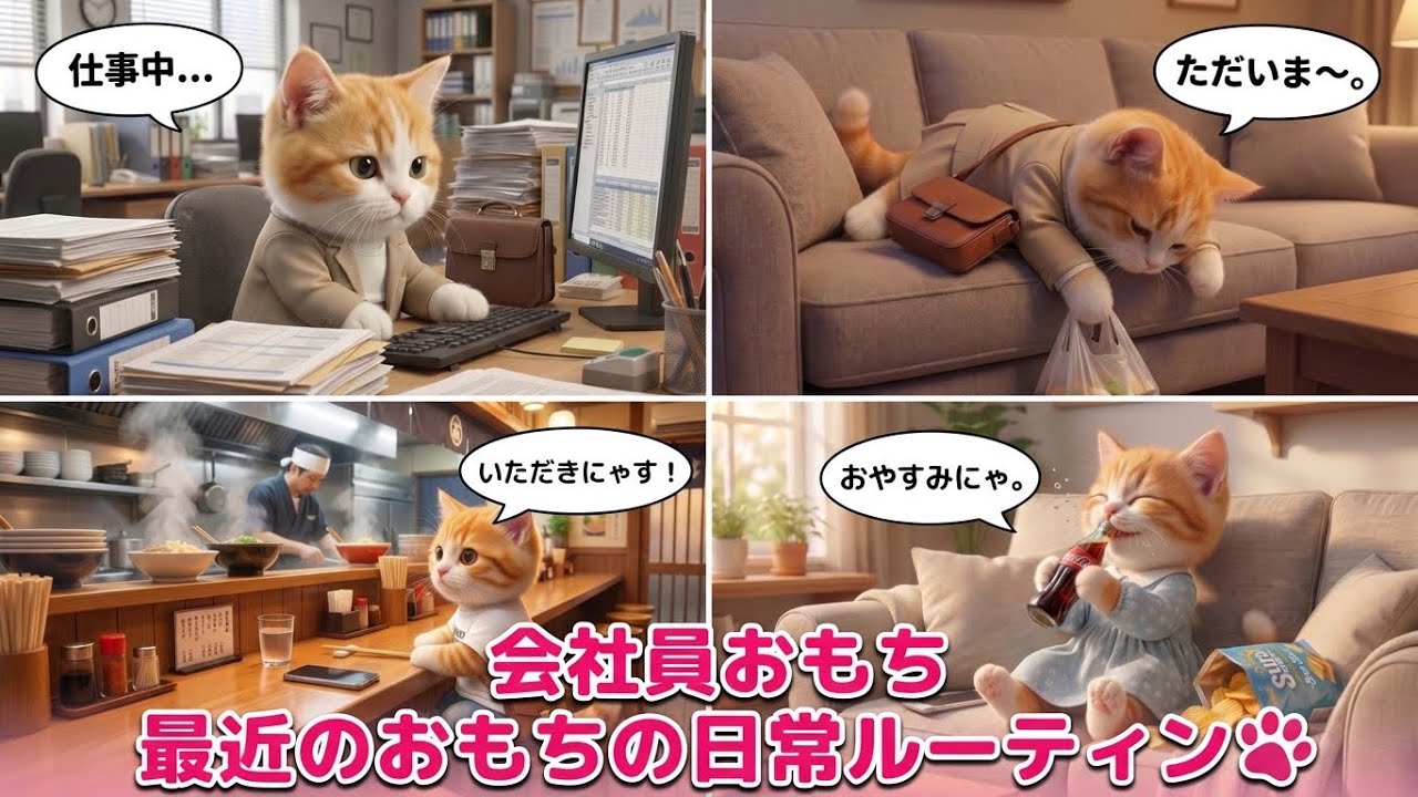 【会社員おもち】最近のおもちの日常ルーティン