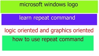 repeat command in logo || repeat command in msw logo