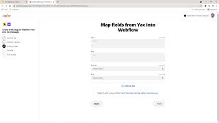 How To Connect Yac and Webflow With Zapier screenshot 4