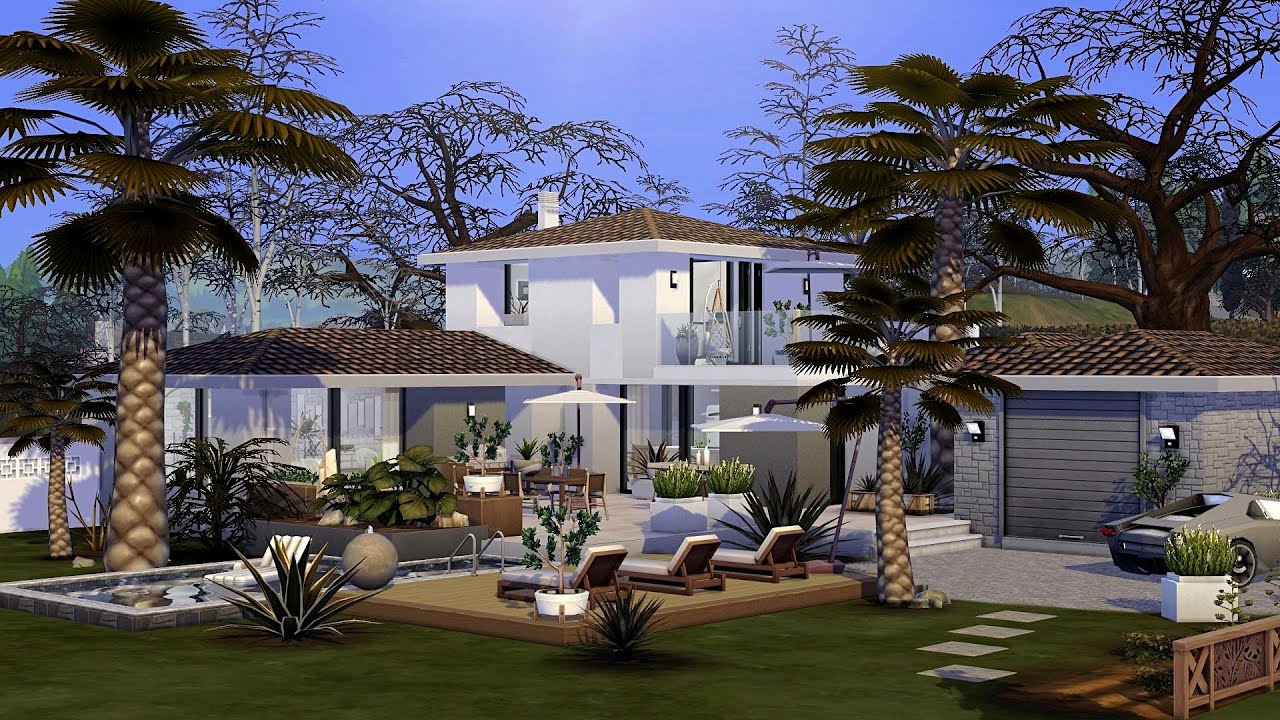 Luxury Modern House • The Sims 4 • No CC | Speed Build - YouTube