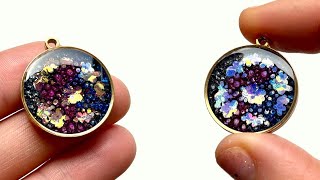DIY UV Resin Jewelry Pendant with Glitter & Soap Bubble Technique | Stunning Glitter Art Tutorial