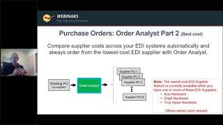 Automate Ordering and Generate Best Cost POs With Order Analyst™