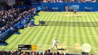 London Queens 2013 Friday Highlights Hewitt Del Potro