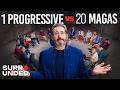 1 Progressive vs. 20 Trump Supporters (Feat. Sam Seder) | Surrounded