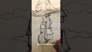 Mushroom in the sky, on the move 🍄‍🟫☁️🌤️ #art #whimsicalworld #drawing #sketch #whimsical #art