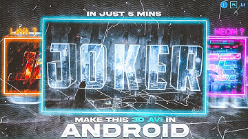 How To Make This 3D AVI Logo In Android | Ps Touch Tutorial