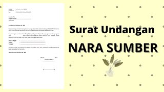 Surat Undangan/Permohonan Nara Sumber