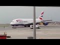 British Airways BA A380 pushing back in Hong Kong Airport