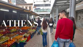 Athens Athinas Street to Psyrri via Varvakeios Market