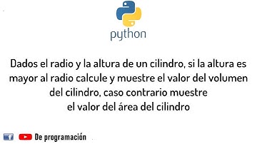 12. Aprendiendo Python || Ejercicio volumen o área de cilindro