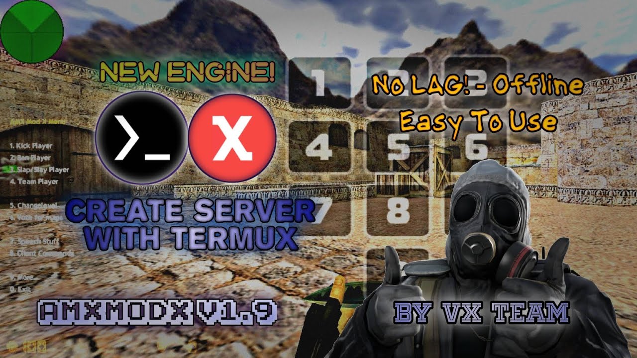 Powered Amx Mod X | How To Make Server Xash3D CS1.6 Android In Termux | Easiest Way 2025 🔥✅️
