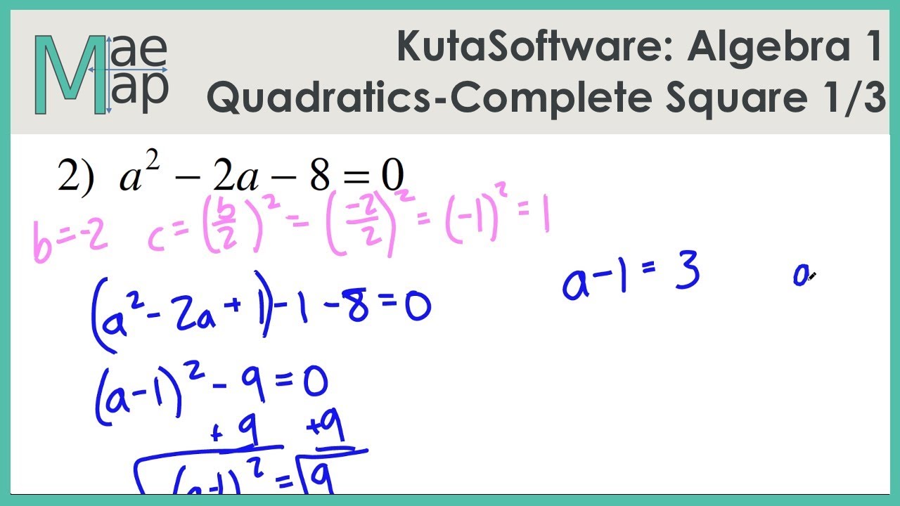 solving quadratic equations completing the square kuta