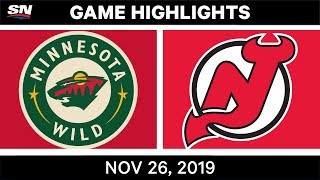 NHL Highlights | Wild vs. Devils β Nov. 26, 2019