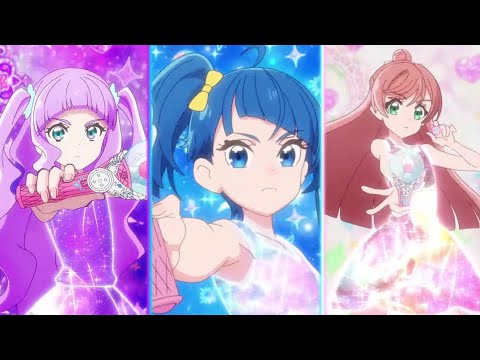 [1080p] Cure Sky, Cure Prism & Cure Majesty Transformation - Hirogaru Sky! Precure